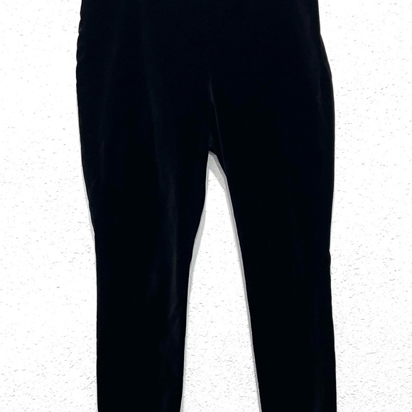 Ralph Lauren Black velvet cropped Straight Leg Pants 12 - Picture 4 of 7